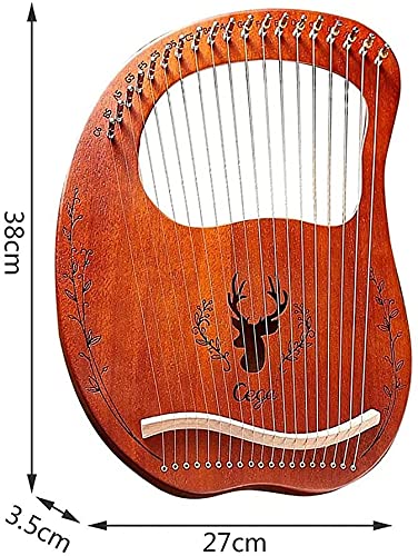 新品 ライアーハープ マホガニー製 19弦 木製竪琴 弦楽器 Amazon | ライアー ハープ 19弦 木製竪琴 ハープ マホガニー